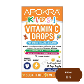 APOKRA Kids Vitamin C Drops for Babies, Infants & Children (for 3 months to 12 years old)-30ml