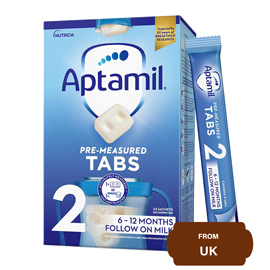 Aptamil 2 Pre Measured TABS Follow on Milk 576 gram (24 sachet x 24g)
