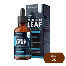 Balance 6000mg Smooth Mullein Leaf Liquid Vegan Drops-60ml
