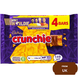 Cadbury Crunchie, 4 Bar-128gram(4 x 32 Gram Chocolate Bars)