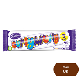 Cadbury Curly Wurly Chocolate Bar 5 Pack (5 x 21.5 g)-107.5 gram