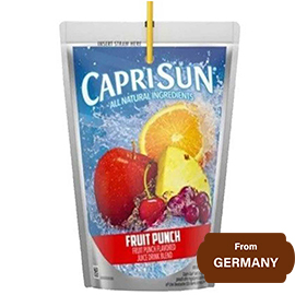 Capri Sun 100% Juice Fruit Punch Naturally Flavored Juice Blend 177ml