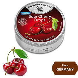 Cavendish & Harvey Sour Cherry Drops (Sugar free)-175gram