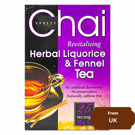 Chai Xpress Revitalising Herbal Liquorice & Fennel Tea 50 gram (25 tea bags)