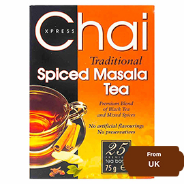Chai Xpress Traditional Spiced Masala Tea 75 gram (25 tea bags)
