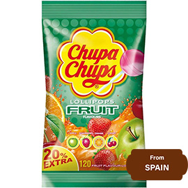 Chupa chups fruit lollipop 120gram (10 pieces)