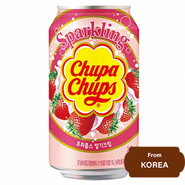 Chupa Chups Sparkling Strawberry Cream Flavour- 345 ml, 11.6 fl