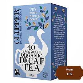Clipper Natural Fair & Delicious Organic Decaffeinated Tea-116gram(40 tea bags)