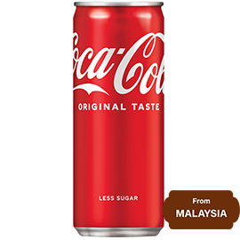 Coca Cola Original Taste Less Sugar Can 320 ml, 10.8 fl