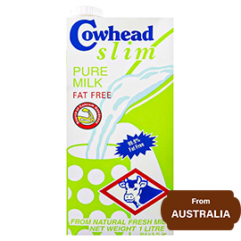 Cowhead Slim Pure UHT Milk Fat Free 1 Litre