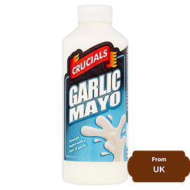 Crucials Garlic Mayo Sauce-Smooth Mayo with a Hint of Garlic 500ml