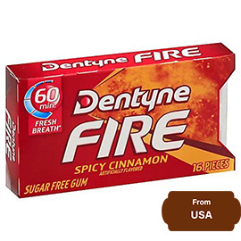 Dentyne Fire Spicy Cinnamon Sugar Free Gum 16pcs