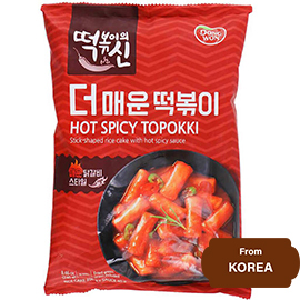 DONGWON Hot Spicy Topokki 240gram (Stick-Shaped Rice Cake with Hot Spicy Sauce)