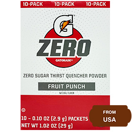 Gatorade Thirst Quencher, Fruit Punch (Zero Sugar) 29gram