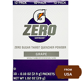 Gatorade Thirst Quencher, Grape (Zero Sugar) 29gram