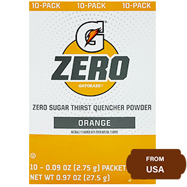 Gatorade Thirst Quencher, Orange (Zero Sugar) 27.5gram