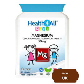Health4All Kids Magnesium Sublingual Tablets 50mg (for 4+ years old)-90 tablet