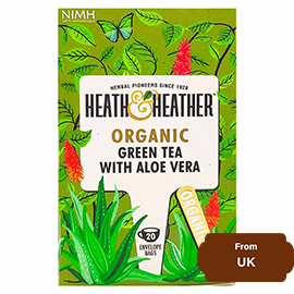 Heath & Heather Organic Green Tea with Aloe Vera 40 gram (20 envelopes)