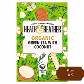 Heath & Heather Organic Green Tea with Coconut 40 gram (20 envelopes)