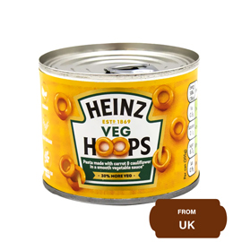 Heinz Veg Hoops Pasta Made With Carrot & Cauliflower in a Smooth Vegetable Sauce-205 Gram