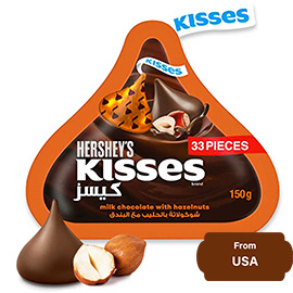 Hershey's Kisses Milk Chocolate With Hazelnuts 150g
