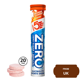 HIGH5 ZERO Electrolyte Hydration Tablets, Orange & Cherry Flavour-20 Tablets