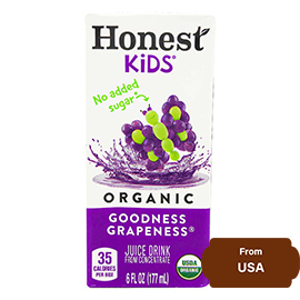 Honest Kids Goodness Grapeness, Organic Juice Drink 177 ml