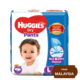 Huggies Dry Pants Baby Diaper L (9-14 kg)