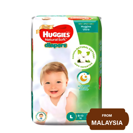 Huggies Gold Natural Soft Baby Diapers L (8-13 kg)