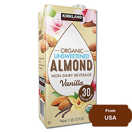Kirkland Organic Unsweetened Almond Non-Dairy Beverage Vanilla 946ml