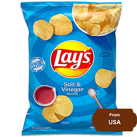 Lay's Salt & Vinegar Flavoured Potato Crisps 184.2 gram