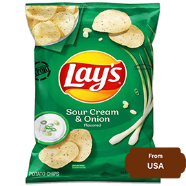 Lay's Sour cream & Onion Flavored Potato Crisps 184.2 gram