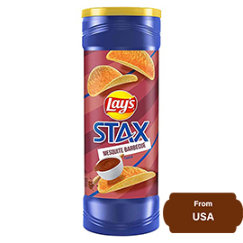 Lay's Stax Mesquite Barbecue Flavored Potato Crisps 155.9gram