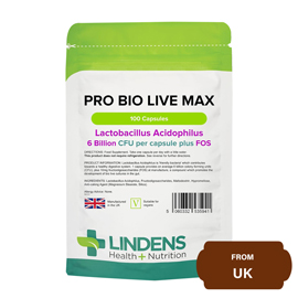 Lindens Health + Nutrition Pro Bio Live Max 6 Billion CFU-100 Veg capsules