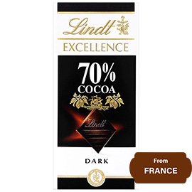 Lindt Excellence 70% Cocoa Intense Dark Chocolate 100gram