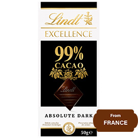 Lindt Excellence 99% Cocoa Dark Chocolate 50gram