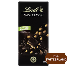 Lindt Swiss Classic Dark Chocolate with Hazelnuts 100gram