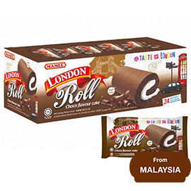 Mamee London Roll Choco Flavour Cake  16g x 20 pcs (20 in 1 pack)