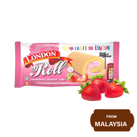 Mamee London Roll Strawberry Flavour Cake -16 gram