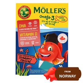 MÖLLER’S Omega-3 Jellies Strawberry Flavour-36 Capsules