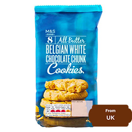 M&S All Butter Belgian White Chocolate Cookies 200 gram