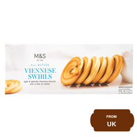 M&S All Butter Viennese Swirls Biscuit-130 gram
