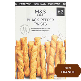 M&S Black Pepper Twists 125 gram