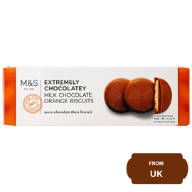 M&S Extremely Chocolatey Milk Chocolate Orange Biscuits-230 gram