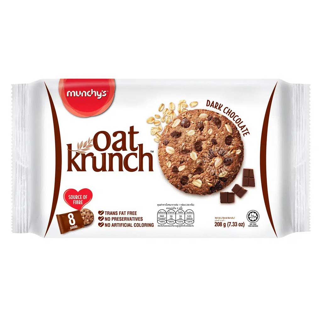 Munchys Oat Krunch Dark Chocolate 208 gram