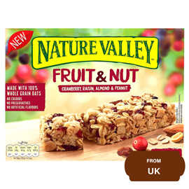 Nature Valley Fruit & Nut Cranberry, Raisin, Almond & Peanut 4 Bars-(4 x 30g), 120 gram