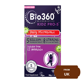 Natures Aid Bio 360 Microbiotics, Kidz Pro-5 (5 Billion Bacteria) (From 12 months to 12 years)-90 gram
