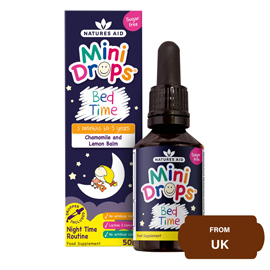 Natures Aid Mini Drops Bed Time Chamomile and Lemon Balm (3 Month to 5 Years)-50ml