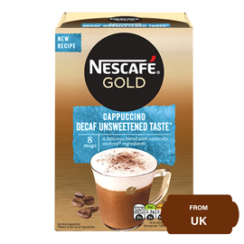 Nescafe Gold Cappuccino Decaf Unsweetened Instant Coffee-120 gram (15 gram x 8 Sachets)