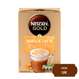 Nescafe Gold Vanilla Latte Instant Coffee-148 gram (18.5 gram x 8 Sachets)